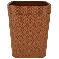 ASelected Mülleimer mit Rattan-Muster, Papierkorb - Mülleimer für Schlafzimmer, Bad, Büro oder Zuhause (orange)