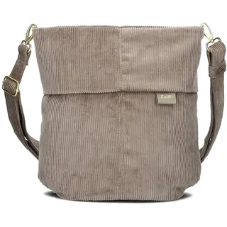 Zwei Mademoiselle.M M90 Umhängetasche Kunstleder Cord-Mocca