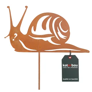 KOTARBAU® Gartendekoration Rostfiguren 22 cm Schnecke Weihnachtsdeko Garten Ecorost Gartenstecker Weihnachten Gartenfiguren & Gartenstatuen Roststecker Gartendeko für Draußen Edelrost