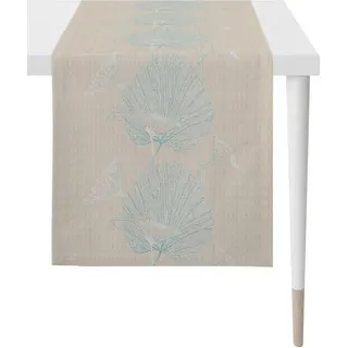 APELT "Nora - Herbstzeit, Jacquard, Herbstdeko, Herbst", Fleckschutz, grau, türkis),