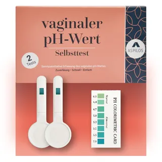 ASPILOS Vaginaler pH-Selbsttest - Schnelle Ergebnisse für Zuhause - PH Wert - Zuverlässig & Präzise - Medizinische Tests mit Labor-Qualität