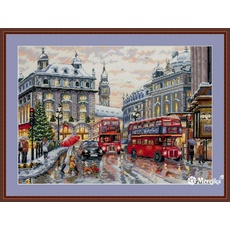Bild K-159 Kreuzstich-Set London, Baumwolle, mehrfarbig, 30 x 40 cm