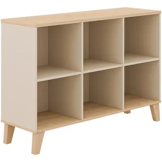 Paidi Sideboard , Naturfarben, Beige , Holzwerkstoff , 3 Fächer , 123.5x84.6x37.9 cm , Blauer Engel, Goldenes M , Kleinmöbel, Kommoden, Sideboards