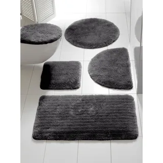 Badematte HEINE HOME Gr. 6, grau (anthrazit), rechteckig (90cm x 160cm ), 1 Stk., Badematten, Badematte