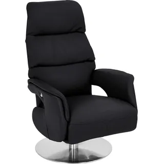 Welnova Relaxsessel , Schwarz , Metall , Echtleder , Spaltleder, Semi-Anilinleder , 71x112x80 cm , Fußauswahl, Lederauswahl, Stoffauswahl, in verschiedenen Holzarten erhältlich , Wohnzimmer, Sessel, Ledersessel
