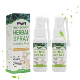 WAWJ® Kräuterlungenreinigungs- Und Reparaturspray, Kräuterlungenreinigungsspray, Herbal Lung Cleansing Spray, Leistungsstarke Lungenunterstützung(2pcs)