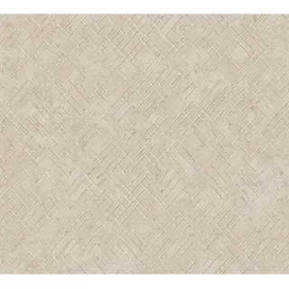 AS-Creation Vliestapete Grafisch Metalliceffekt Strukturiert Creme Silber