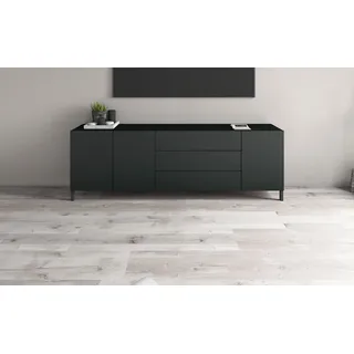 borchardt Möbel Sideboard 190 x 62 x 35 cm Schwarz