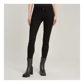 G-Star für Damen. D25522-D837-A810 Jeans Lynn Mid Skinny schwarz (28/34), Lässig, Baumwolle, Denim