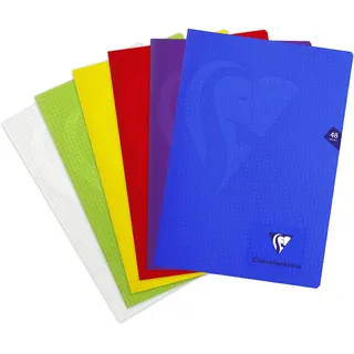 Clairefontaine 10x Mimesys Heft PP A4 24 Blatt kariert, sortiert Sortiert 303102C