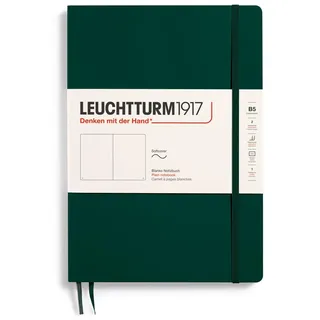 Leuchtturm1917 370308 Notizbuch Composition (B5), Softcover, 123 nummerierte Seiten, Forest Green, Blanko