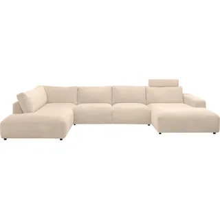 Musterring Wohnlandschaft »Lucia U-Form« Verschiedene Farben, Cord-Bezug, Gesamtbreite 434 cm, beige