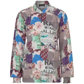 GOLDNER Schlupfbluse »Bluse mit Stehkragen aus Viskose-Satin«, beige