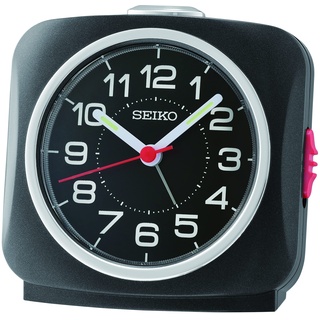 Seiko Clock Wecker analog schwarz QHE194K