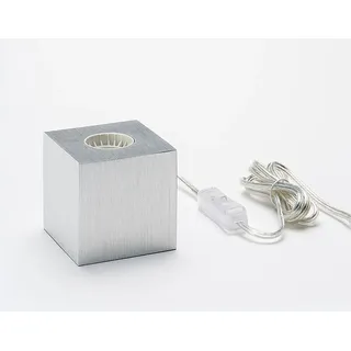 Tischleuchte Cubic sompex grau, 8x8x8 cm