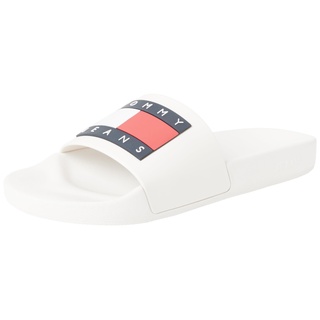 Tommy Jeans Herren Badeschuhe Pool Slide Essential Badelatschen, Weiß (Ecru), 42