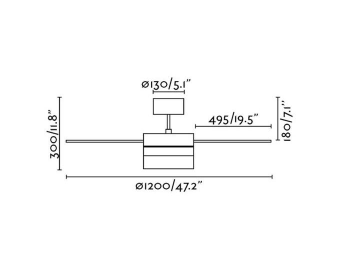 Bild von Panay 122 cm Deckenventilator mit Licht inkl. Fernbedienung