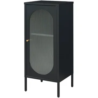 [en.casa] Beistellschrank Karlskrona 102x43x40 cm Schwarz, matt