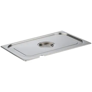 APS 81191 GN 1/1 Deckel mit Löffelaussparung, rostfreier Edelstahl, Abmessungen 325 mm x 530 mm/Höhe 30 mm