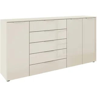 Rauch »Kommode Türkommode Sideboard Kombikommode FLIPP mit Glasfront« Breite 200 cm mit 4 Einlegeböden, 3-türig mit 5 Schubladen und Soft-Close-Funktion sowie Glasfront