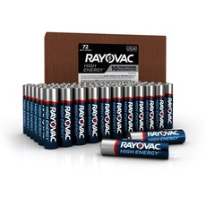 Getue RAYOVAC AAA 72-Pack High Energy Alkaline Batteries, 824-72BX