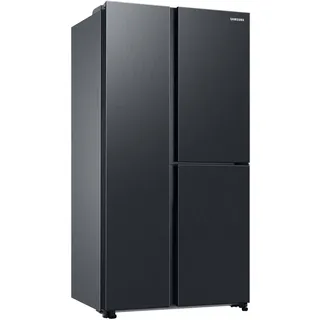 Samsung Side-by-Side-Kühlschrank mit Gefrierfach, 178 cm, 645 l Gesamtvolumen, 242 l Gefrierteil, AI Energy Mode, Inneres Beverage Center, Frischwasseranschluss, Premium Black Steel, RH6ACG892DB1EG