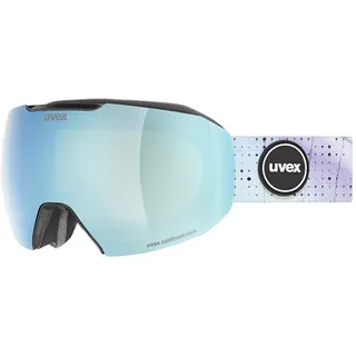 Uvex Epic Attract S Skibrille Für Damen - Matt Black - Mirror Sapphire Contrastview Green Clear/CAT3+Yellow Clear/CAT1