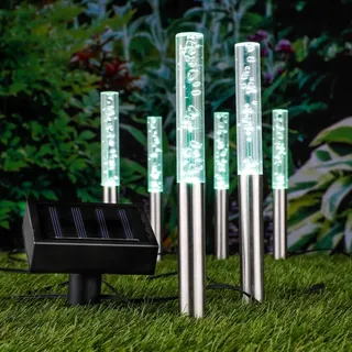 Spetebo LED Solar Leuchten Bubbles - 6er Set mit Farbwechsel - Garten Lampen Dekoration