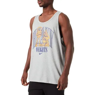 Nike Herren Dri-FIT Tanktop, Dark Grey Heather, S