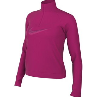 Nike Damen Top W Nk Df Swoosh Hbr Hz Pacer, Fireberry/Purple Ink, FB4687-615, XS