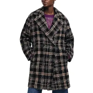 Desigual Women's Woman Woven Overcoat, Black, 46