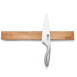 Richardson Sheffield Messerhalter mit Magnetleiste | Akazien-Holz | Holzleiste mit extra-starkem Magnet | 40 cm Lang | Messerblock Magnetisch Holz für Messer