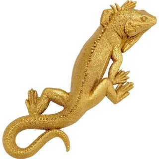 Kare DESIGN Wandobjekt Lizard 11,2 x 30,5 cm Polyresin Gold