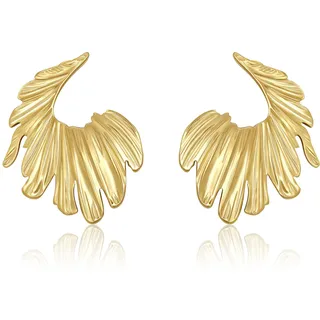 GILIEYER Blumen Ohrringe, Damen Große Gold Blumenohrringe Metall Blumenstecker Statement Ohrringe Schmuck für Damen (Stil 10, Gold)