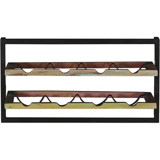 Wandregal SIT "Riverboat", bunt (schwarz, bunt), B:65cm H:35cm T:25cm, Massivholz, Metall, Regale, Wandregal