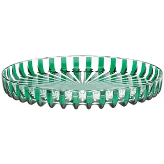 GUZZINI - Rundes Tablett "Dolcevita", Bio-Based Plastic, Emerald, 31x31xh3,5, Durchsichtig