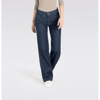 MAC Wide Leg Jeans mit Bügelfalte in Rinse-Waschung-D34 / L30