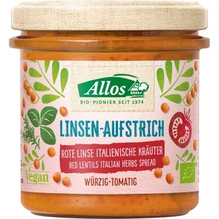 Allos Rote Linse Ital. Kräuter Aufstrich glutenfrei 140 g
