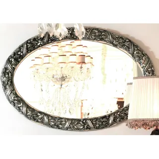 Spiegel Design Wandspiegel 140x90 Barock Rokoko Italienische Einrichtung Möbel - Silber