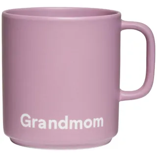 Design Letters Kaffeebecher mit Henkel Grandmom | Geschenk für Oma | Oma Tasse | Porzellan Kaffeetasse | Tasse mit Spruch | Cappuccino Tassen | Teetasse 250 Ml