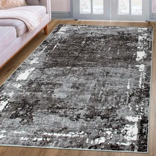 Teppich OTTO HOME "Oberwill" Gr. 1, grau, B:60cm H:9mm L:90cm, Kunstfaser, Teppiche, Teppich, mit besonders weichem Flor, Kurzflor, Vintage, modern, dichte Qualität
