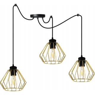 Golden Spider Deckenhängelampe, Drahtplafon - Schwarz, Gold