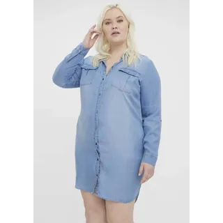 Vero Moda Curve Jeanskleid »VMSILA LS SHORT DRESS MIX GA CURVE NOOS« Vero Moda Curve Light Blue Denim 44