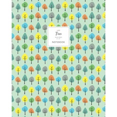 Trees Notebook - Ruled Pages - 8x10 Notizbuch - Large (Pale Green)