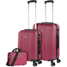 ITACA - Gepäck-Sets, Reisekoffer, Reisekoffer Set, Kofferset, Hartschalenkoffer, Trolley-Set, Luggage - Große Auswahl an Koffer & Trolleys für jede Reise! 771115B, Erdbeere