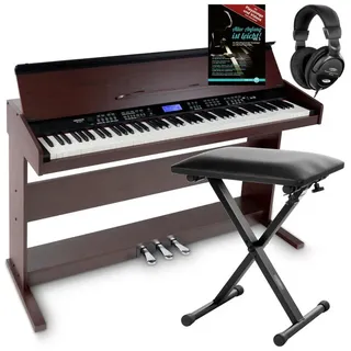 FunKey DP-88 II Digitalpiano Set mit Economy Keyboardbank, Kopfhörer und Klavierschule)