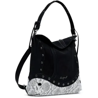 DESIGUAL Jersey 2.0 Snake Patch Mini Backpack Schwarz