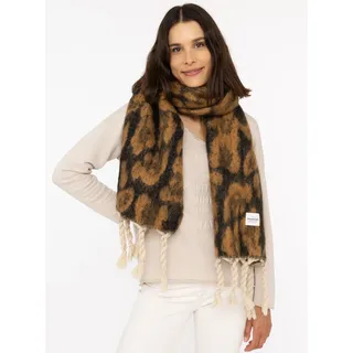 Zwillingsherz Modeschal »"Big Leo"« mit modischem Leomuster und Fransen