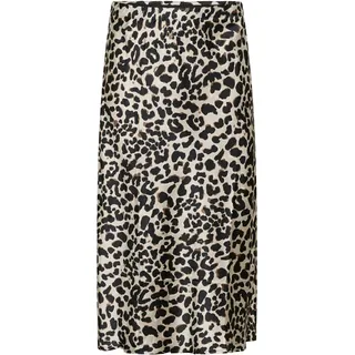 KAFFE Curve Midirock "Damen Rock KCjuna", braun leopard