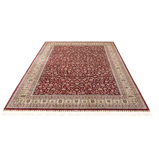 morgenland Orientteppich »Hereke - 276 x 185 cm - dunkelrot«, rechteckig, 3 mm Höhe, Wohnzimmer, Handgeknüpft, Einzelstück mit Zertifikat morgenland Dunkelrot B: 185 cm   1 St.